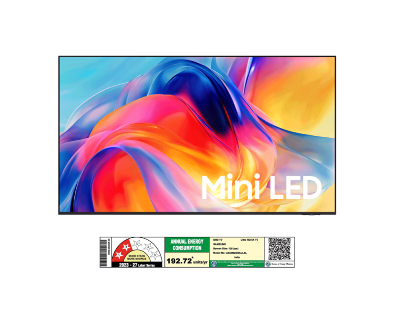 Samsung 55 Inches Mini LED 4K Smart TV with Pure Spectrum Color, Color Booster & 4K Upscaling UA55M2EHAULXL