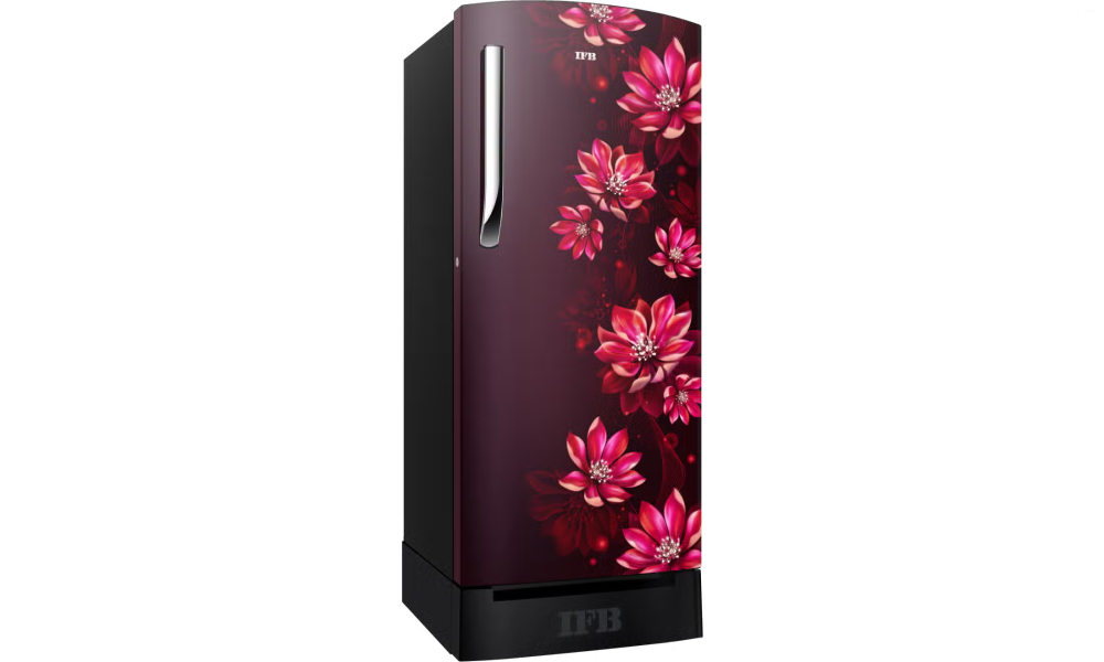 IFB 187 Litres 3 Star Direct Cool Refrigerator with Extra Height (IFBDC-2133FRLD, Lush Blush Red with Black Pedestal)