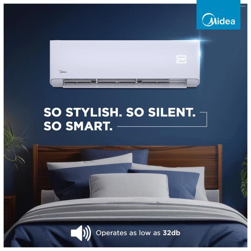 Midea 1 Ton 5 Star Wi-Fi Inverter Split AC – SANTIS PRO-X RYL (MAI12SP5R35W0)