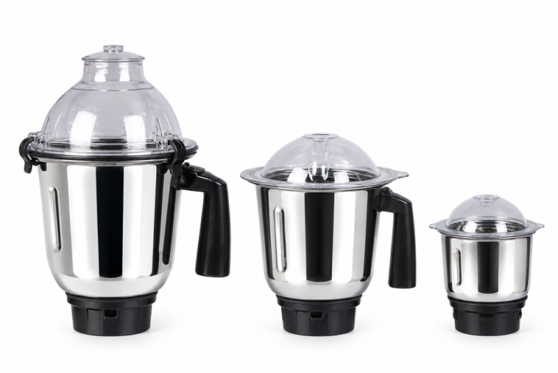 Sumeet Traditional Amica 750W Mixer Grinder with 3 Stainless Steel Jars, Copper Motor & 3-Speed Control