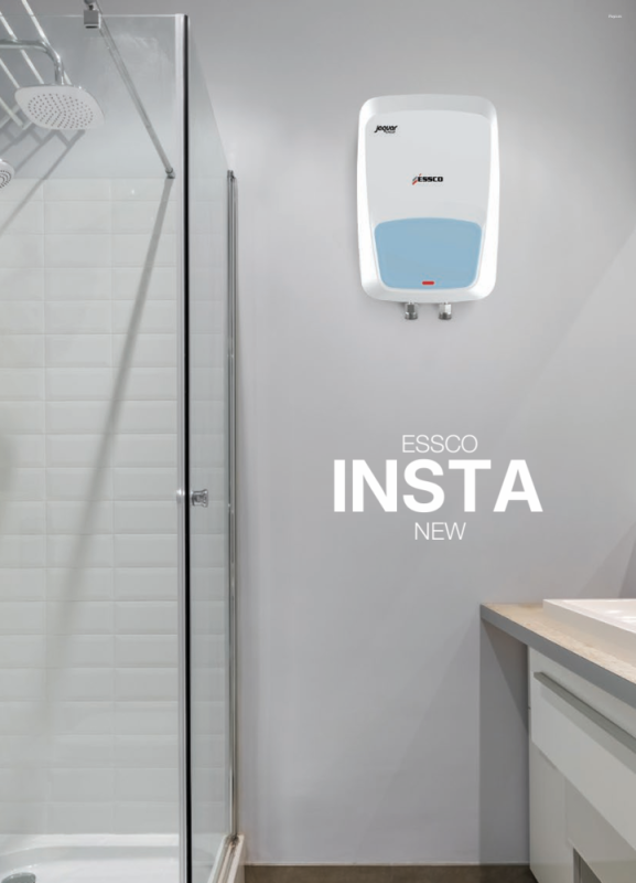 ESSCO Insta New 5.5 Litre Instant Water Heater, 3KW, Glass Lined Tank & Incoloy Heating Element, INT-ESS-L5KW05.5
