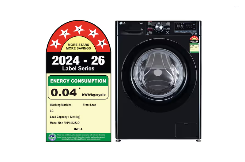 LG 12 Kg 5 Star AI Direct Drive Wi-Fi Fully Automatic Front Load Washing Machine FHP1412Z3O