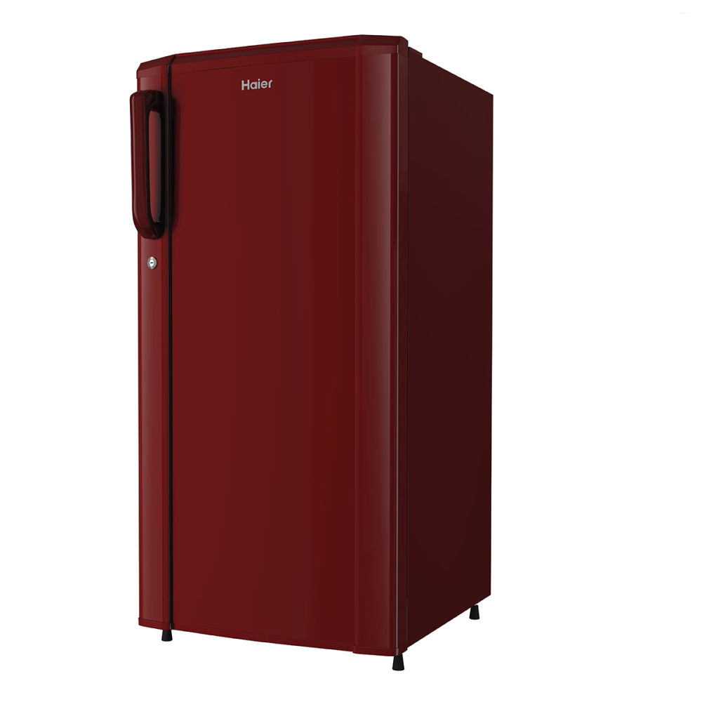 Haier 165 L 1 Star Single Door Direct Cool Refrigerator with DEFT, Stabilizer Free Operation & Toughened Glass Shelves HRD-1851BBRA-P