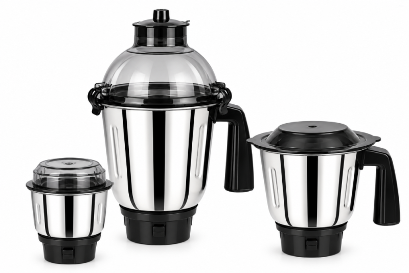 Sumeet Traditional Atlas 750W Mixer Grinder with 3 Stainless Steel Jars, Copper Motor & Multi-Function Blades