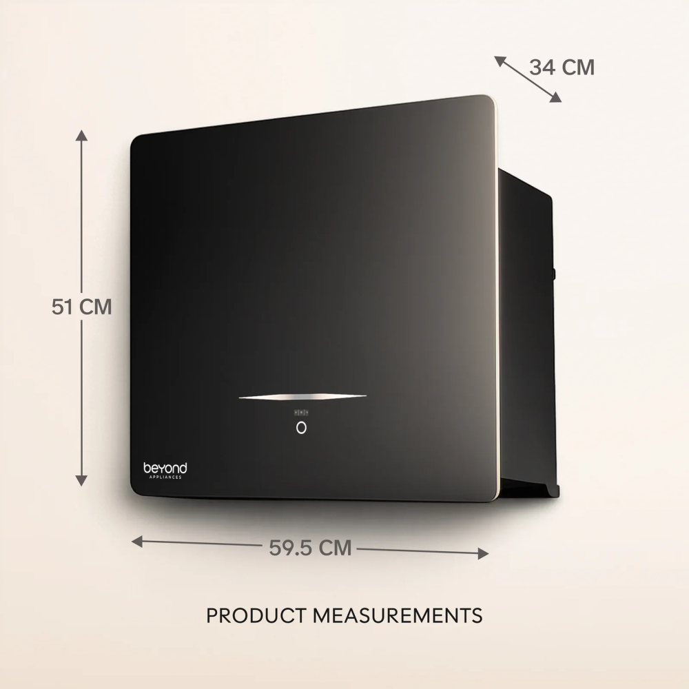 Beyond by BeyondNXT CUBE BLDC-60 60cm Plug & Play Kitchen Chimney, 1600 CMH, 5-Stage Filtration, Auto Clean & 3-Sided Vent
