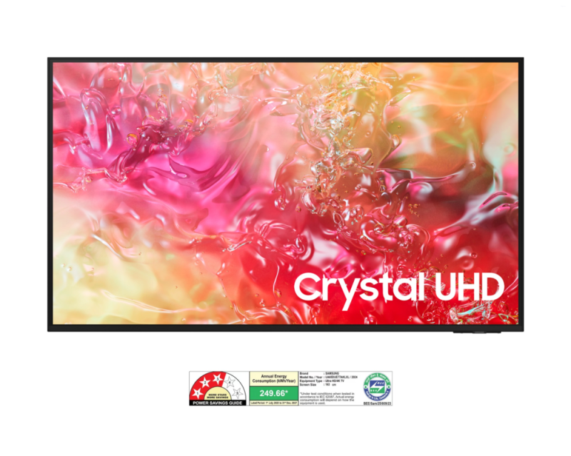 Samsung 65 Inches Crystal UHD DUE77 4K Smart TV with PurColor, 4K Upscaling & Motion Xcelerator UA65DUE77AKLXL