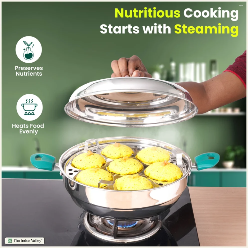 The Indus Valley 14 Pit Multipot Stainless Steel KC-SS-IP-001