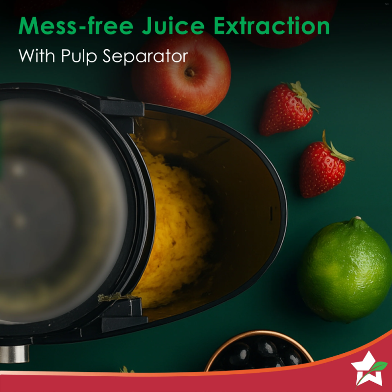 Wonderchef Venezia 500W Centrifugal Juicer, Dual Speed, Wide Feeding Mouth, Stainless Steel Mesh Filter & Pulp Separator