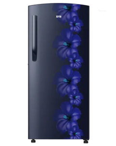 IFB Metal-Cool 187 L 3 Star Direct Cool Refrigerator, Flower Pattern, HEAVENLY HIBISCUS BLUE, Fixed Speed Compressor 2025
