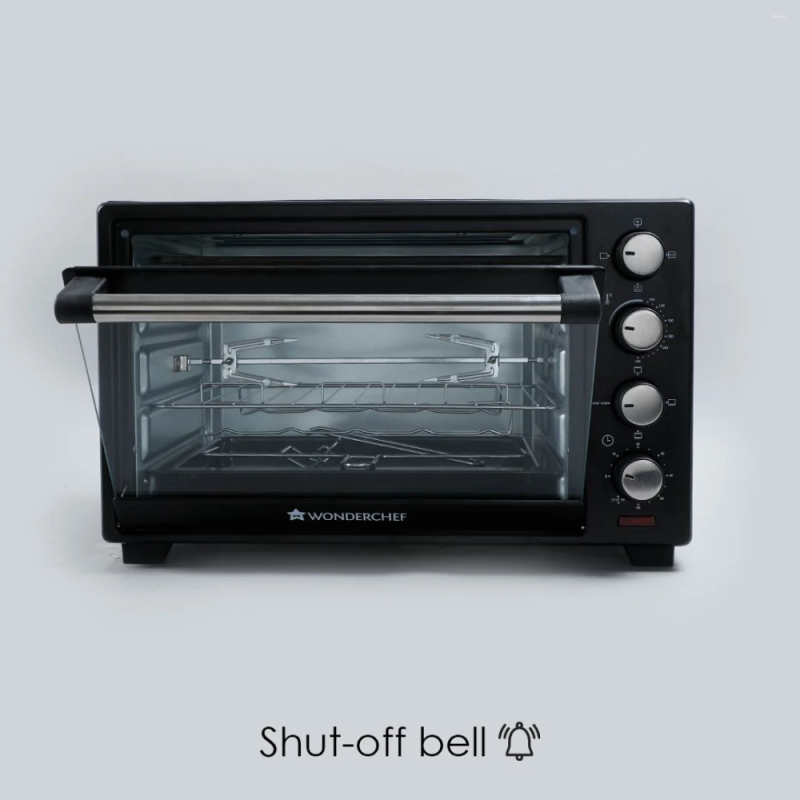 Wonderchef OTG 28L 1600W Oven Toaster Griller, Rotisserie, Auto Shut-Off & 250°C Temperature Control