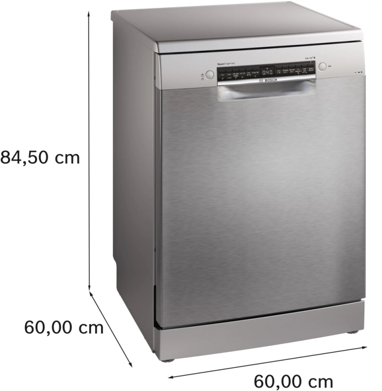 Bosch 15 Place Settings Freestanding Dishwasher Silver Inox SMS6HMI00I