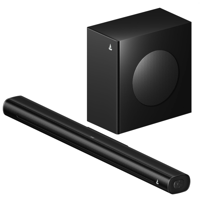 boAt Aavante 2.1 1650 160W RMS 2.1 Channel Soundbar with Wireless Subwoofer, Bluetooth 5.4, USB, AUX, Optical, HDMI (ARC), EQ Modes & Remote Control (HA0049)