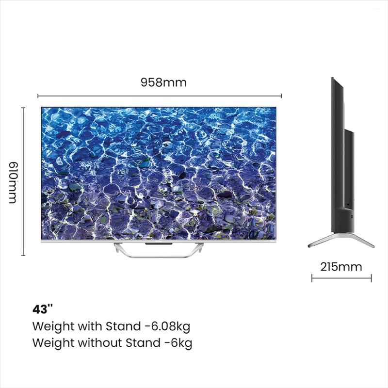 Haier 43 Inch 4K QLED Google TV with HDR10, Dolby Audio, MEMC & Google Assistant H43S80FUX