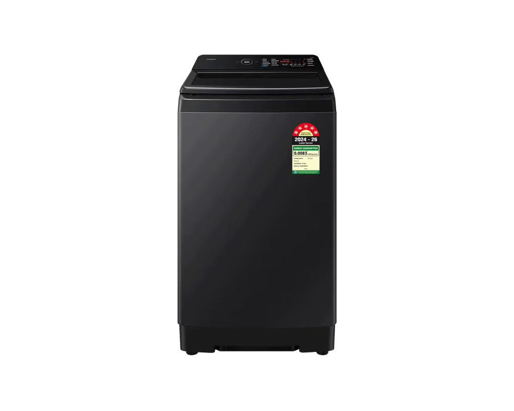 Samsung 8.0 kg Top Load Washing Machine with AI Wash & EcoBubble, Black Caviar (WA80F08E2B)