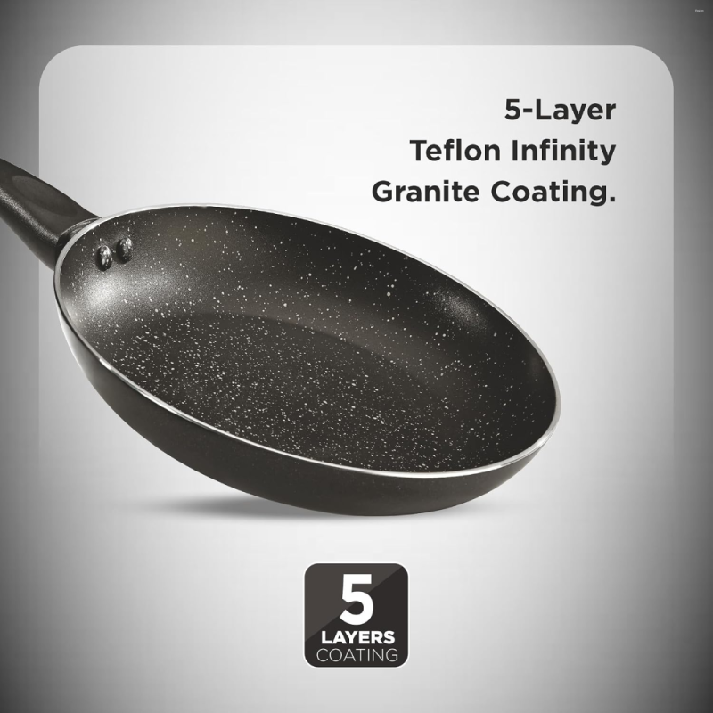 Butterfly Granza 280 mm Aluminium Non-Stick Fry Pan with 5-Layer Teflon Infinity Granite Coating & Induction Base