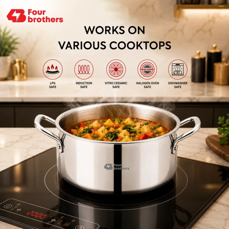 Four Brothers Triply Stew Pot 24 cm / 4.5 L 4BTSP