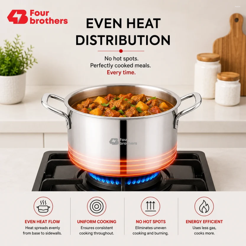 Four Brothers Triply Stew Pot 22 cm / 4.0 L 4BTSP