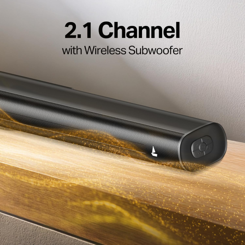 boAt Aavante 2.1 1650 160W RMS 2.1 Channel Soundbar with Wireless Subwoofer, Bluetooth 5.4, USB, AUX, Optical, HDMI (ARC), EQ Modes & Remote Control (HA0049)