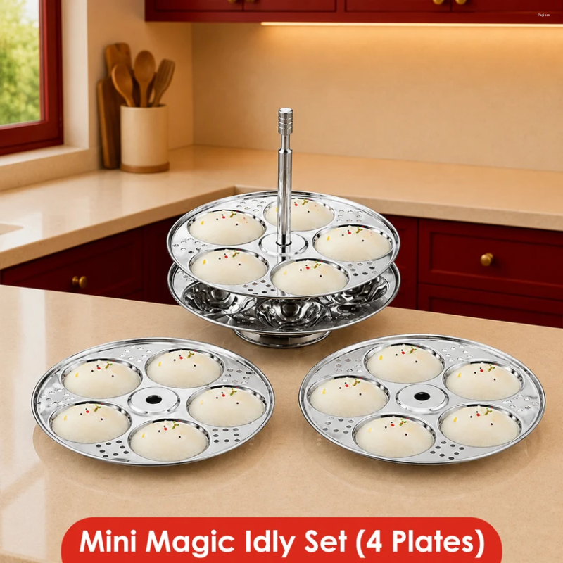 Four Brothers Mini Magic Idly Set 4 Plates 4BMMIS