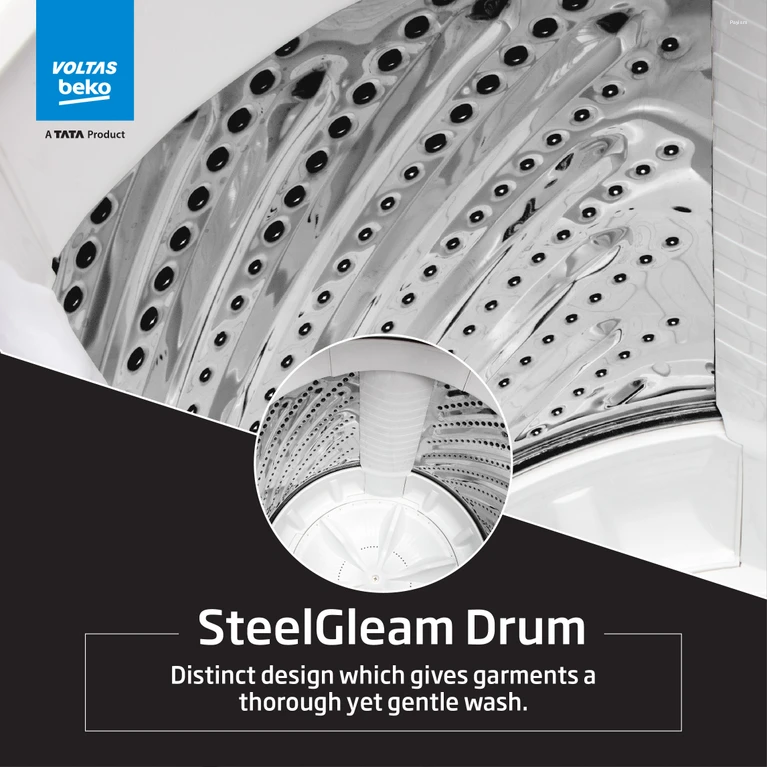 Voltas Beko 6.5 kg Fully Automatic Top Load Washing Machine Voltas Beko 6.5 kg Fully Automatic Top Load Washing Machine (WTL6504UEA)