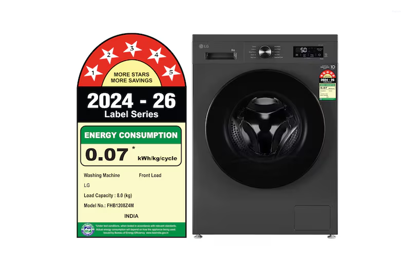 LG 8 Kg 5 Star AI Direct Drive Fully Automatic Front Load Washing Machine FHB1208Z4M