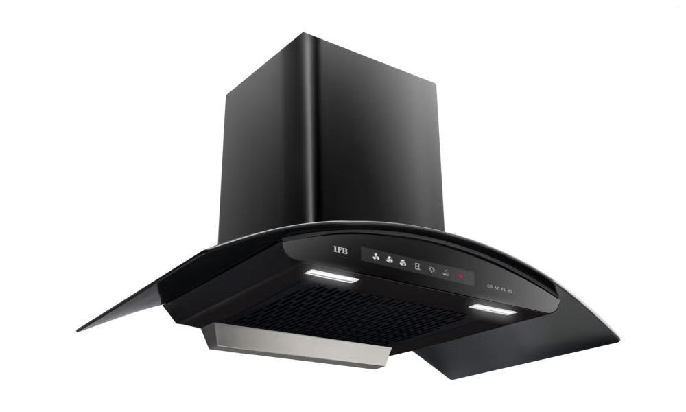 IFB 90 cm Wall Mounted Kitchen Chimney (CS AC FL 90, Black)