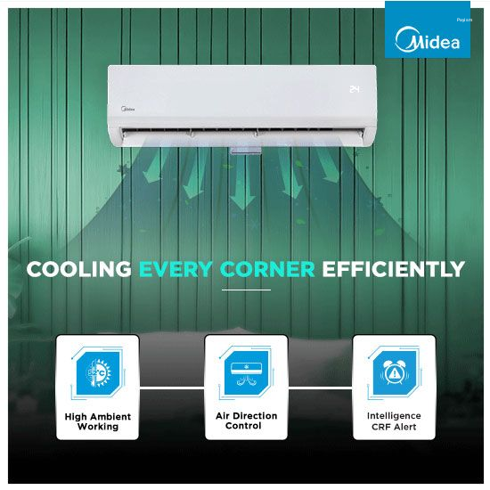 Midea 1.5 Ton 3 Star Fixed Speed Split AC – SANTIS MAX CLS (MAS18SM3R36F0)