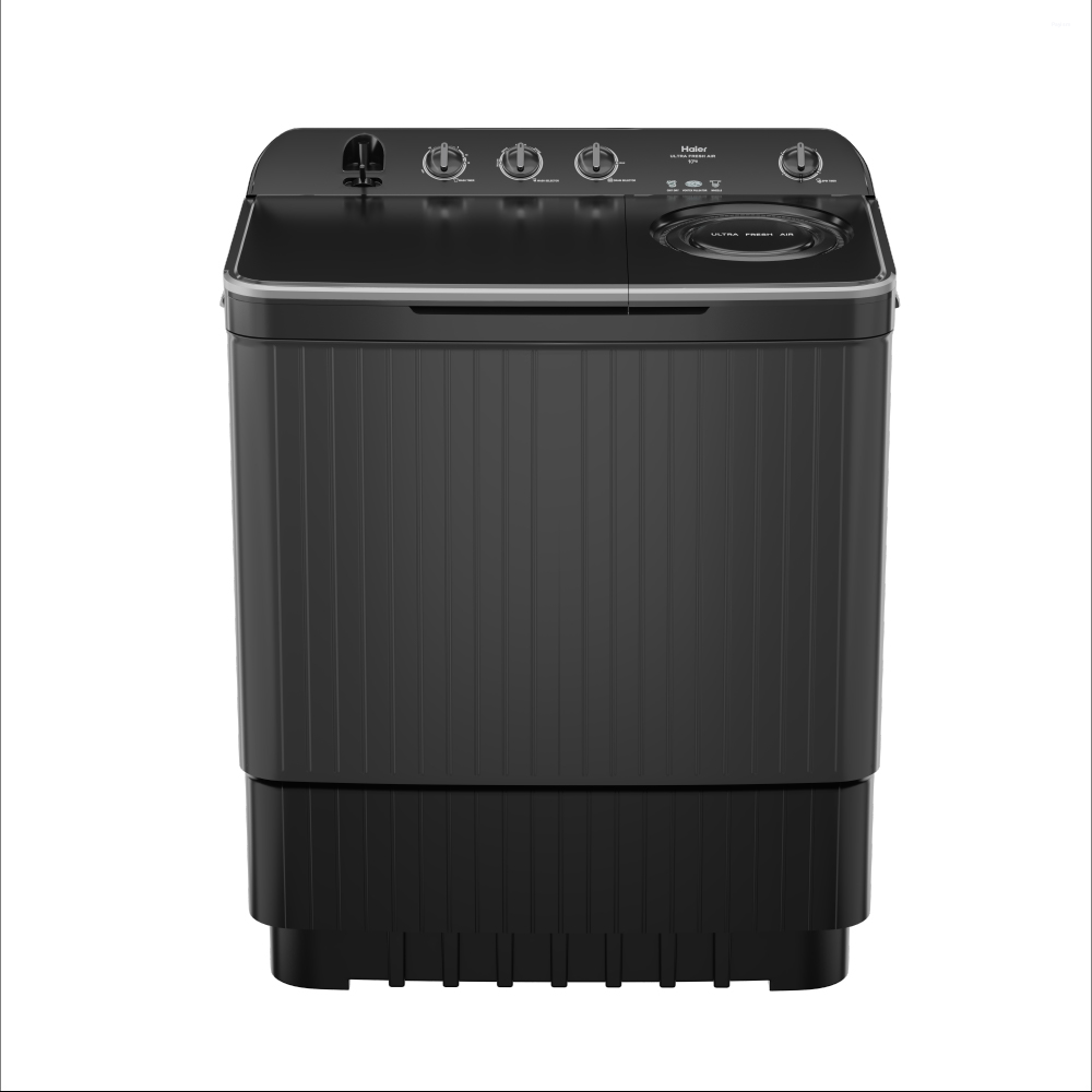 Haier 10 Kg Semi Automatic Top Load Washing Machine with Magic Filter, Spray Rinse & Oxyi Dry HTW100-196BK