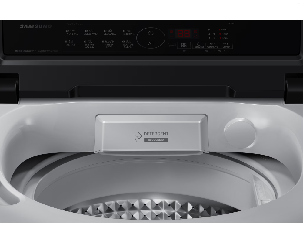 Samsung 7.0 kg Top Load Washing Machine with Ecobubble, Lavender Gray (WA70BG4441BY)