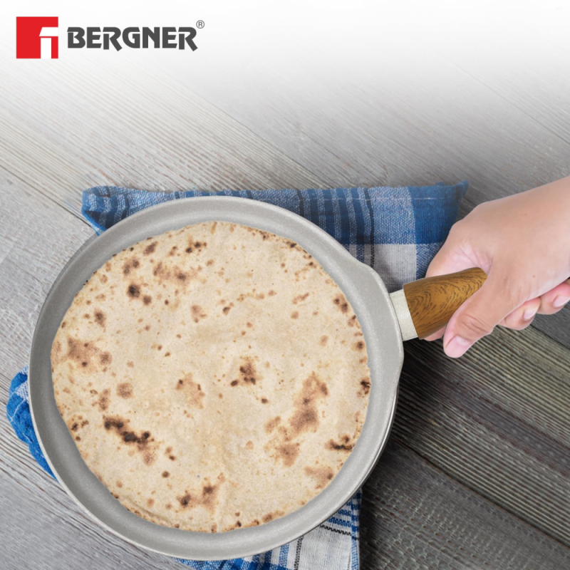 Bergner Naturally Pancake Pan Ø28cm Forged Aluminium, Marble Non-Stick, Induction Ready BGD-30493-CR