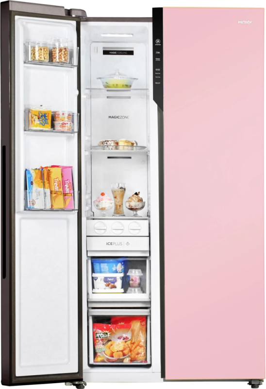 Haier 602 L 3 Star Side-by-Side Convertible Refrigerator with Expert Inverter, Magic Cooling, Deo Fresh & Jumbo Ice Maker HRS-682PNG