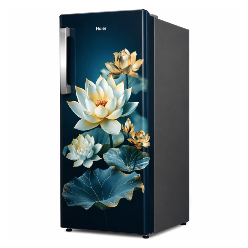 Haier 190 L 3 Star Single Door Direct Cool Refrigerator with 1 Hour Icing, Stabilizer Free Operation, Home Inverter & Base Drawer HRD-2113PGCA-N