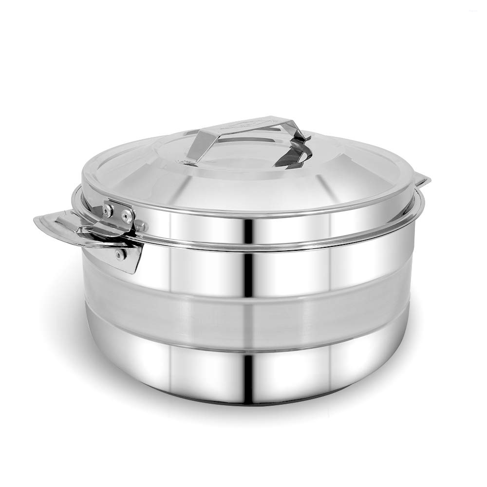 Pigeon Galaxy 2-Piece Stainless Steel Casserole Set, 1000 ml + 1500 ml, Double-Wall Insulated with Steel Lids