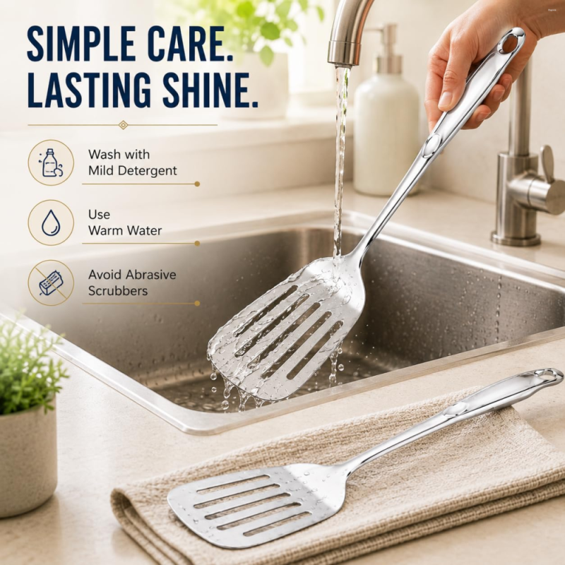 Bergner Argent Large Slotted Turner Serving S/s Hollow Handle Large Stainless Steel, Food Grade BGIN-6710