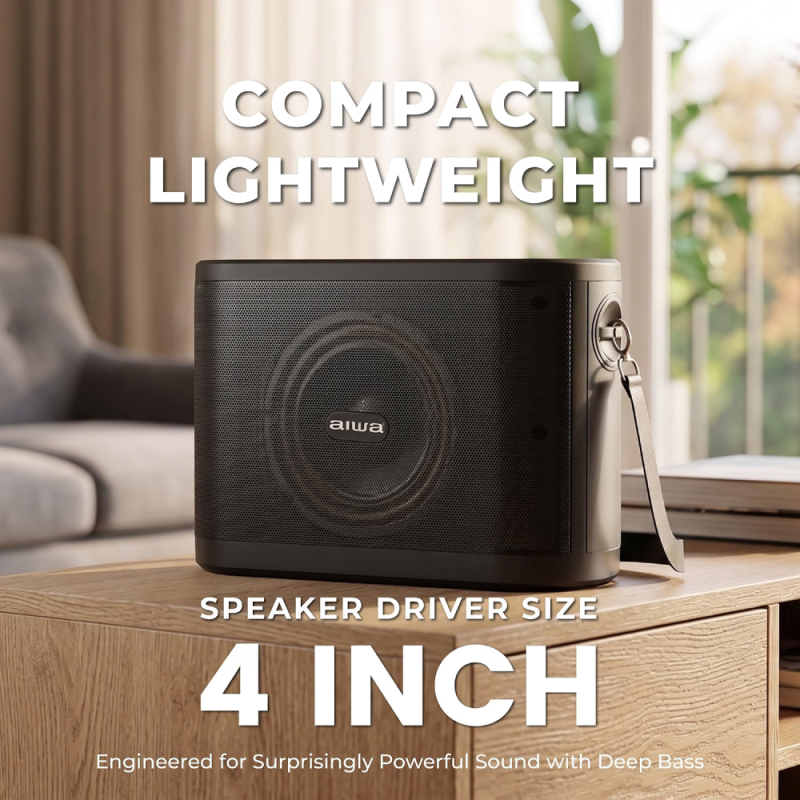 Aiwa Nano Blast Wireless Bluetooth Speaker with USB, TF Card, FM Radio & AUX Input AW-SSB140