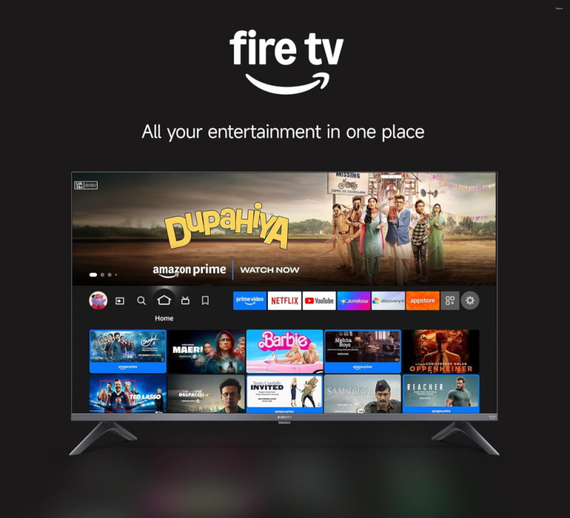 Xiaomi 55 Inch 4K Ultra HD Smart LED Fire TV FX Series with DLG 120Hz Game Booster, MEMC, Dolby Audio, DTS Virtual:X & Alexa Voice Assistant (L55MB-FIN)