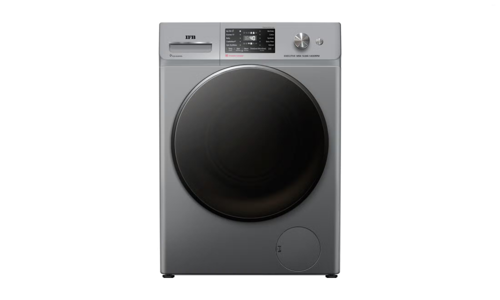 IFB Executive MSN 9014K CMS 9 Kg Metallic Silver 1400 RPM Front Load Washing Machine with AI Technology, Wi‑Fi, Voice Control & Power Steam