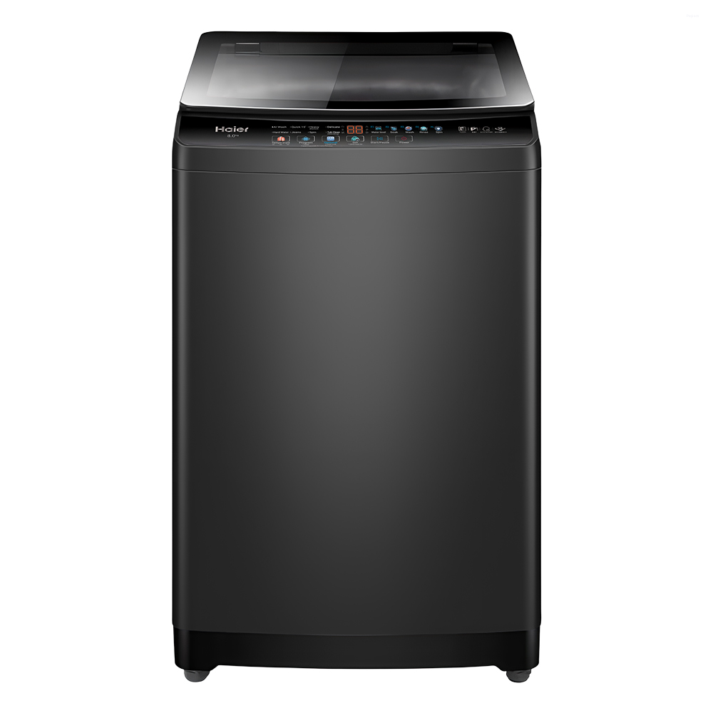 Haier 8 Kg 5 Star Fully Automatic Top Load Washing Machine with AI Wash, In-Built Heater & Oceanus Wave Drum HWM80-H320BK