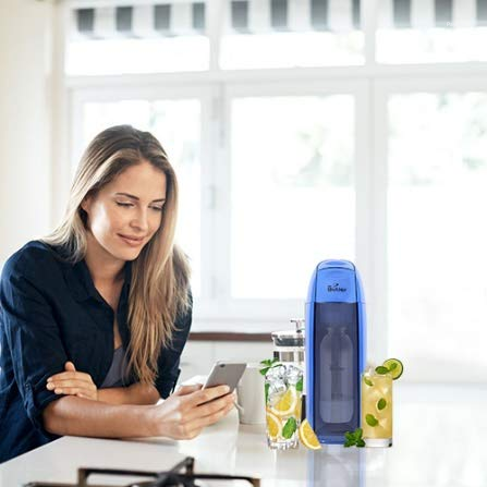 Mr. Butler Italia LION BLUE Soda Maker with PET Bottle & 270g CO₂ Cylinder