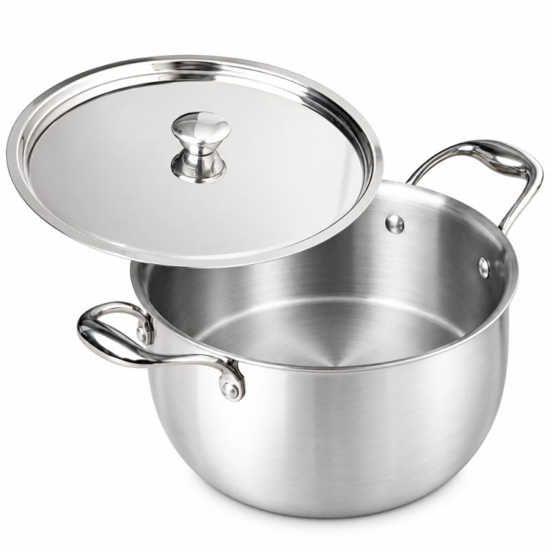 The Indus Valley 20cm Casserole Tri-Ply Stainless Steel KC-TP-CRT-001