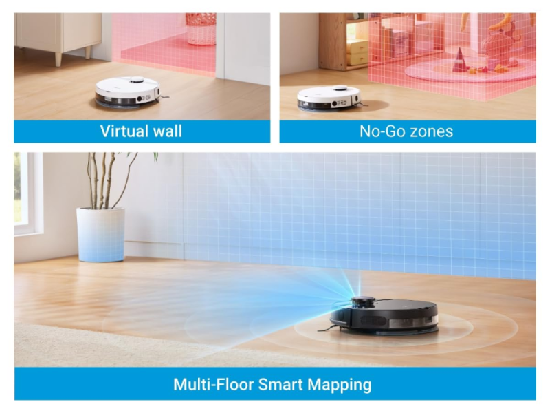 Midea M7 Evo Wi-Fi Robotic Vacuum Cleaner with BLDC Motor, 8000 Pa Suction, 5th Gen LiDAR Navigation and Wet & Dry Cleaning (M7 Evo, Black)