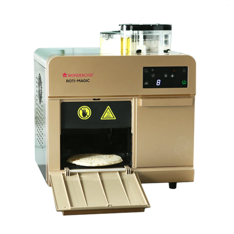 Wonderchef Roti Magic 1900 W Fully Automatic Roti Maker with Automatic Kneading, Rolling & Cooking, Digital Touch Display & Rose Pink