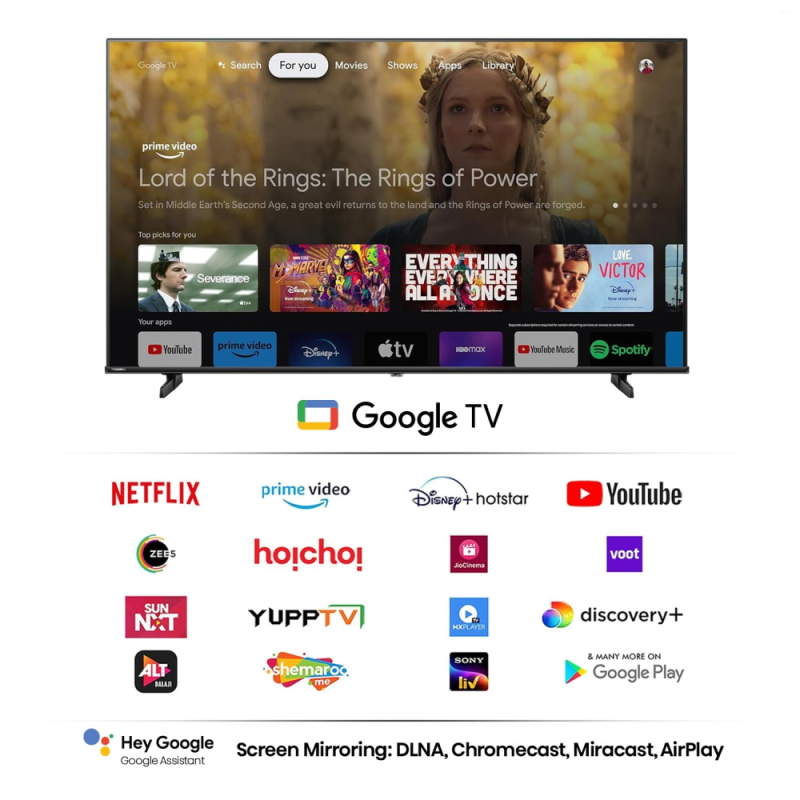 Hisense 55 Inch 4K Ultra HD Smart LED Google TV with Dolby Vision, MEMC, DTS Virtual:X & Bluetooth 5.3 (55E6N)