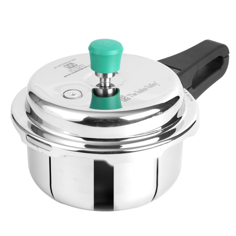 The Indus Valley 2L Pressure Cooker Tri-Ply Stainless Steel KC-TP-PCK-014