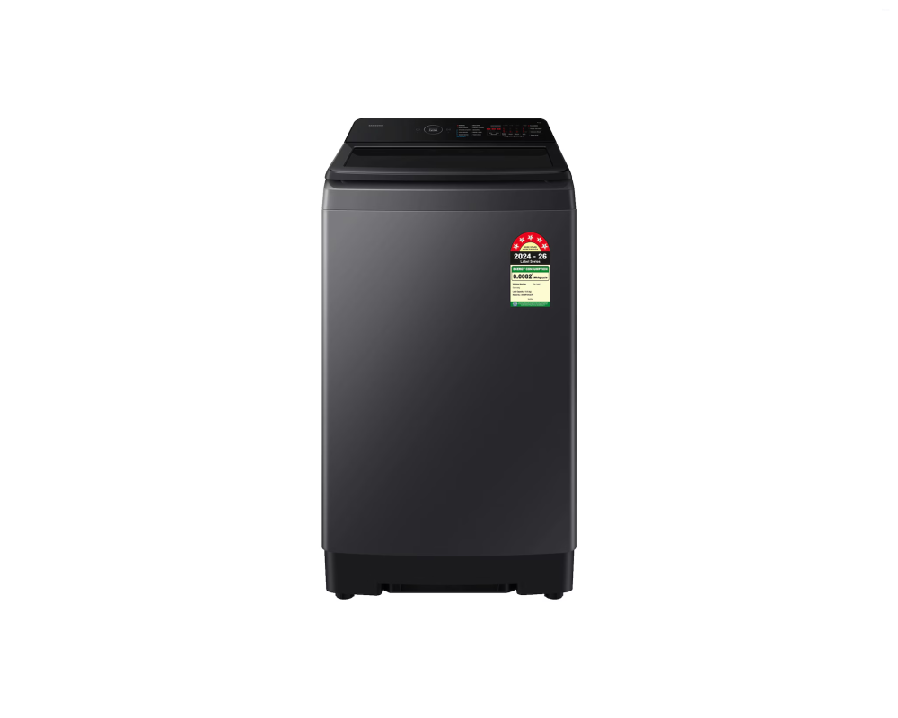 Samsung 10.0 kg Top Load Washing Machine with EcoBubble & Heater, Deep Charcoal (WA40F10H2C)