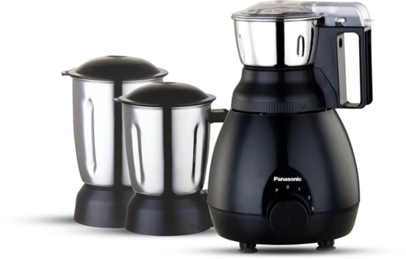 Panasonic Super Mixer Grinder MX-GN5003 500W with 4 Jars, Stainless Steel Blender Jar & Mill Jar, Black