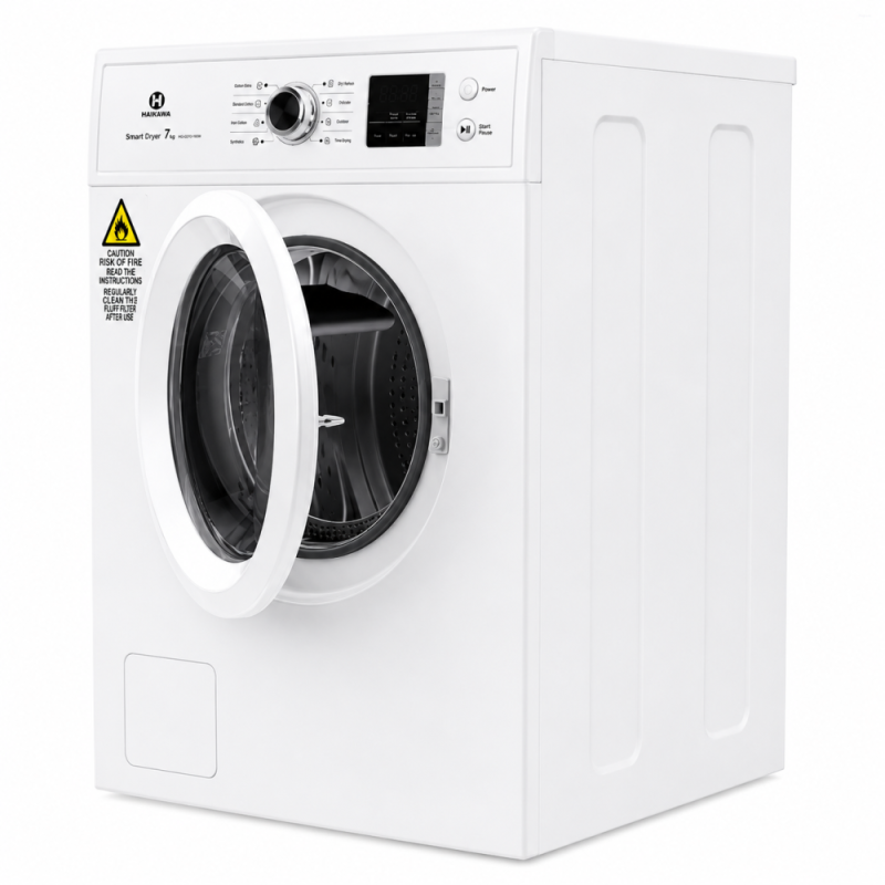Haikawa 7.0 kg Front Load Tumble Dryer with Reverse Tumble & Anti-Crease Technology (HIK-GDZ70-18EW)