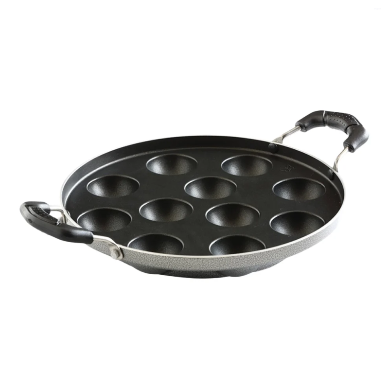 Butterfly Raga 250 mm 11-Cavity Aluminium Non-Stick Paniyarakkal with Even Heat Distribution & Easy-Clean Coating