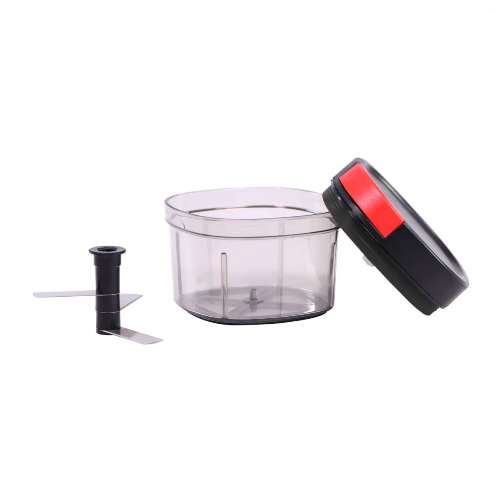 Wonderchef Glory 600ml 3-Blade String Chopper, Stainless Steel Blades, Anti-Slip Silicone Base, Airtight Lid