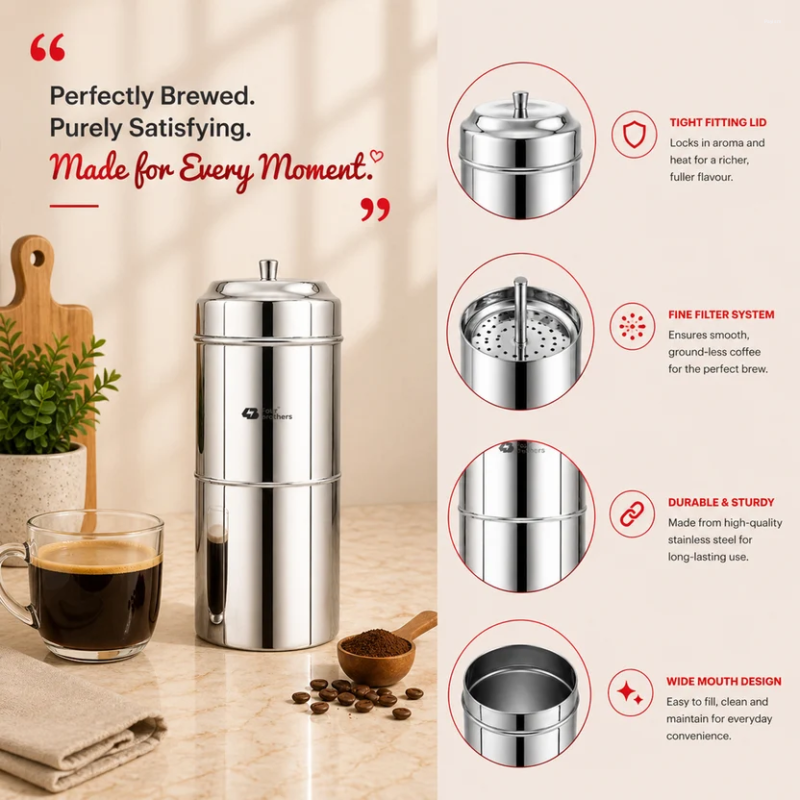 Four Brothers Stainless Steel Coffee Filter 0.150 L 4BFCM-1